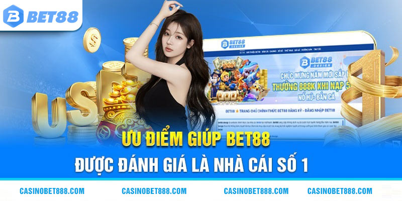 Bet88 ⭐️ Link Trang Chủ Bet88.com Official | Đăng Ký +188K 5 Ưu điểm giúp Bet88 được đánh giá là nhà cái số 1